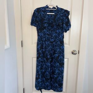 Who What Wear Blue Floral Maxi Dress